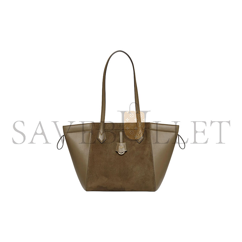 FENDI ORIGAMI MEDIUM LEATHER GREEN 8BH414AS79F1PPT (27*27*15cm)